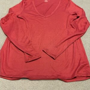 American Eagle Outfitters Deep Red Long Sleeve Tee